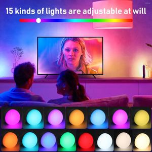 Masa lambaları 3W E26/E27 RGB Ampul LED Spot ışığı Uzaktan Kontrol Atmosferi Hafif Dimmable Sihirli Ev Neon 16 Renk Dekorasyonu