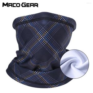 Bandanas Winter Fleece Bandana Neck Warmer Gaiter Half Tube Scarf Mask Face Balaclava Sport Cycling Ski Vandring Tryckta masker Män kvinnor