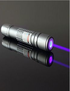 Ny High Power Military 2000m 405nm Purple Blue Violet Laser Pointers Ficklight Light Beam Lazer UV förfalskade detektorjakt8495520