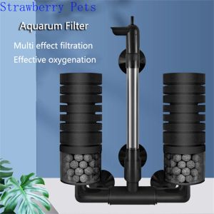 Tillbehör Nytt akvariumfilter för Aquarium Fish Tank Air Pump Skimmer Biochemical Sponge Filter Aquarium Bio Filters Filtro Aquario