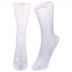 Piastre decorative 2 pezzi Plastica Transparente stampo trasparente MEDI FININCIO MANNECHINO PER VISUALIZZA DI CAZZO SOCK