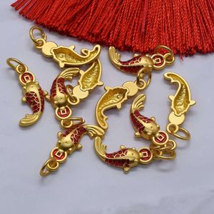 geomancy accessory Matte Gold Accessories, Money, Koi, Copper Coins, Wealth Seeking Treasures, Bracelets, Necklaces, Keychains, DIY Jewelry, Pendant Materials