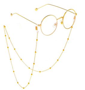 Fashion Women Gold Silver Eyeglass Chains Sunglasses Reading Beaded Glasses Chain Eyewears Cord Holder neck strap Rope1463324