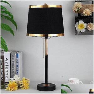 Table Lamps Retro Minimalist Pl Switch Desk Light Decoration Modern Bedroom Living Room Study Lamp Warm And Luxurious Bedside Drop Del Dhgrm