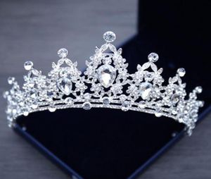 Princesa elegante coreana Crystal Tiaras coroas da cabeça Big Rhinestone Love Prom Crown Party Accessories Diadem Hair Jewelry New3061059