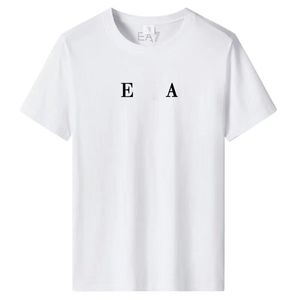 Designer Fashion T-shirt bröstbokstav kort ärm hög gata lös överdimensionerad casual t-shirt 100% bomullstopp