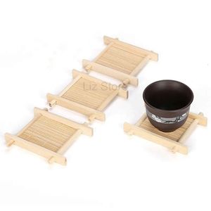 Creative Pad Teacup Wood Heat Insulation Mug Coasters Chinese Style Plastic Melamine Tea Tray Eco-Friendly Water Bottle Trays Th0488 s