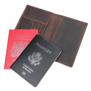 ホルダー最高品質の男性クレジットカード所有者本物のレザーパスポートカバートラベルパスポートホルダーバッグパスポートケースウォレットドライバーライセンス