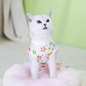 Cat Costumes Cute Pattern Clothing Cartoon Neutering Suit For Female Cats Small Dogs Anti-licking Weaning