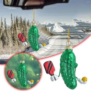 Decorative Figurines Funny Pickle Decorations 3D Interesting Tree Hanging Pendants Car Rearview Mirror Pendant Decoration Gifts Easter