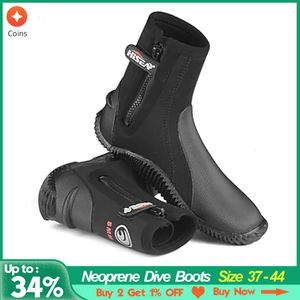 Metrafina de Botas de Mergulho de Neoprene de 5 mm com zíper lateral para homens e mulheres Snorkeling Scuba Diving Water Sports Acessórios 240410