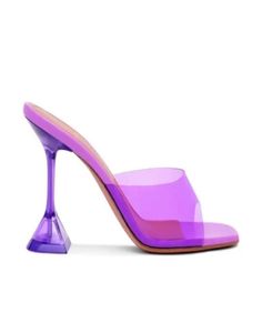 Designamina Muaddi Sandals 2021 Slifori di tallone di cristallo trasparente Donne Schema estate in vetro di vino di moda con punta quadrata 385557779