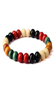 Simple Men Woman 8mm Charms Color Wood Beads Design Strand Bracelets Fashion Men Woman Jewelry Wooden Beaded Bracelet Gifts1121696