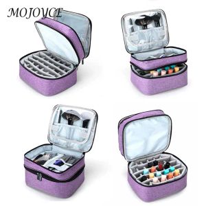 Cases Double Layer Nail Polish Storage Bag Bottles Essential Oil Carry Bag Large Capacity Perfume Lipstick Organizer for Travel