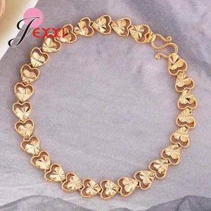 Link -Bänder Mode verstellbare Herzkristallangeln für Frauen Lady Braut Luxusschmuck Geschenk Gold Farbe Mujer Pulseras