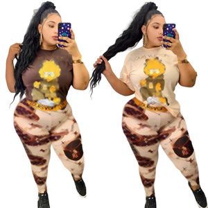 4xl plus size tracksuits roupas de verão t-shirt e calça casual feminino