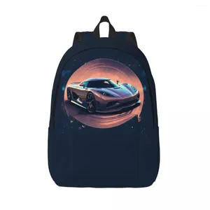 Backpack Ultimate Sports Car Canvas Backpacks Simple Circle Minimalistic University Durable Pretty Bags