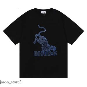 RH Designer Herren Rhude Sticker T -Shirts für Sommer Herren Tops Buchstabe Polos Hemd Damen T -Shirts Kleidung Kurzarm groß 126