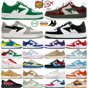 Designer Sneakers Schuhe Low SK8 Trainer Sta Leder Sneaker Schuh Trainer Damen Herren Black grau grün pastell rosa blau Hai Combo Frauen Männer dreifach weiße Beige