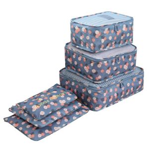 Sagns 6 pezzi/ set di alta qualità Oxford Mesh Grow da viaggio in tessuto Organizzatore per imballaggio Cubo Organizzatore Kit di igiene personale Borse da viaggio