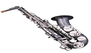 Högkvalitativ Tyskland JK SX90R Keilwerth Alto Saxophone EB Flat Black Professional Musical Instrument med Case Mouthpiece Gloves8038733