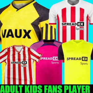 24 25 Sunderland Home Away Soccer Choccer Stewart Simms Roberts Amad Clarke Dajaku Embleton Evans O'Nien 2024 2025 Football Shirt Pritchard 1994 1993 Yellow 93 94