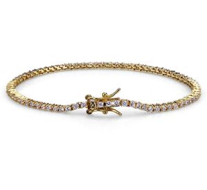 Hip Hop Bracelets Jewelry For Men Women Luxury Grade Quality Bling 25mm Zircon Bracelets Exquisite 18K Gold Plated Tennis Bracele8089132