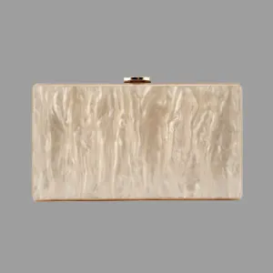 Brieftaschen Frauen Acryl Marmor Perle nackt Beige Champagner Abendbeutel Vintage Bankett Geldbörsen Clutch Kette Handtasche Lady Party Brieftaschen Taschen