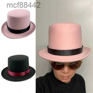 Breite Krempelnhüte Bucket Top Hats Sombrero de Copa Magier Hochhut Britische schwarze Jazz Männlich und weiblicher Hof Gentleman Flat Felt Lady 231122