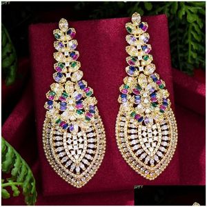 Pieno orecchini del lampadario Godki African/ Disco Ball Earring for Women Party Dubai Bridal Jewelry Boucle Doreille Femme Deli Deli Dhtwn