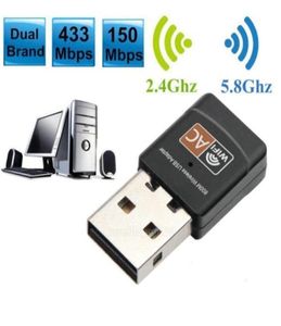 Link napędzany przez wifi adapter Dongle Wi -Fi 600 MBS bezprzewodowy dostęp do Internetu Klawisz PC PC Network Card Dual Band 5GHz LAN USB Dongle Ethernet Repev5047886