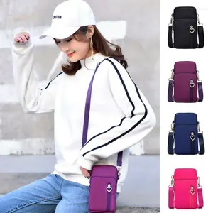 Drawstring Fashion Women Mini Cross-Body Earphone Mobiltelefon axelväska Solid påse handväska plånbok