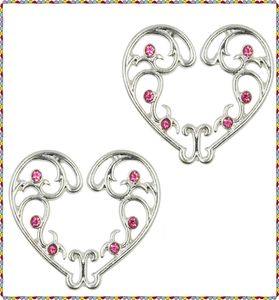 3 Pair Sexy Non Pierced Clip On Fake Nipple Ring pink diamond Body Jewelry Shield Cover Clamps Adult Sex Toy Piercing Adjustable S8915426