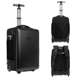 Gepäck 19 Zoll großer Kapazität Hard -Shell -Business -Rucksack -Trolley -Bag -Reisekoffer Rolling Gepäck Multifunktion