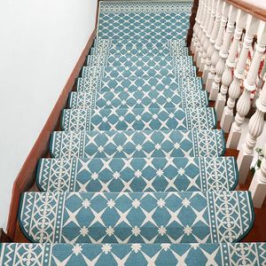 Teppiche Anti-Skid Mehltau Proof European El Wohnzimmer Treppenmatten kleberfreie selbstklebende Treppe Step Teppich Massivholz Nicht-Schlupf