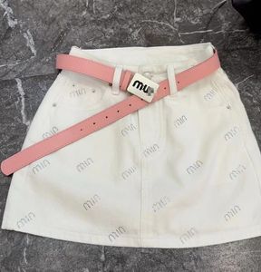 Cowboy short skirt female summer designer ageing new high-waisted half-body skirt white anti-glare thin skirt female