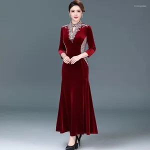 Casual Dresses Women Elegant Autumn Dress Upcale Wedding Mom Young and Fashionable Foreigner Law Banquet En ordkjol