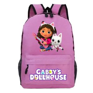 Backpacks Kawaii Gabby Dollhouse Backpack School Bags Kids Cute Cartoon Bookbag Girls Boys Anime Backpacks Mochila Casaul Travel Back Pack
