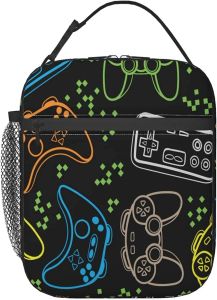 Bags Game Cartoon Insulated Lunch Bag Lunch Box for Men Women Boys Girls Reusable Thermal Tote Bag for Office Work School Picnic