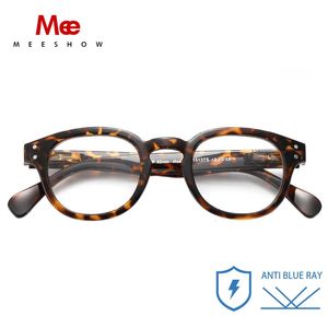 Meeshow Blue Light Blocking Lesebrille Damen Stilvolle Gläser Herren Anti Blue Ray Gläses Computergläser UV400 Brille 240416