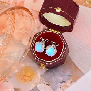 Stud Earrings Trendy Exquisite Plated Silver Acrylic Firefly For Women Girl Jewelry Zircon S925 Needle Gift