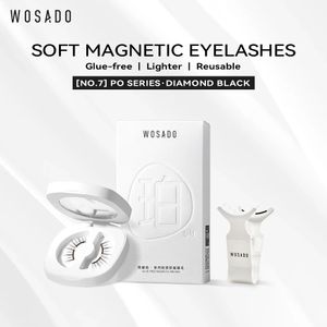 Wosado Magnetic Lashes No7 Diamond Black Professional Professional Premium Mreciumbe Safe Dupont 3D Запатентованные ложные ресники.