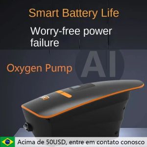 Аксессуары yifang Power Oftage Essential Fish AC и DC Dualuse Oxygen Pump Супер тихий интеллектуальные отключения питания воздушного насоса Selfstart