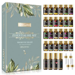 28pcs Pure Natural Essential Oils Gift Set Massage Shower Diffuser Aroma Oil Lavender Vanilla Sage Jasmine Rose Stress Relief 240417