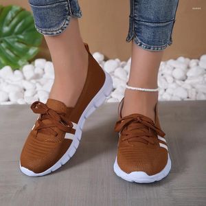 Casual Shoes Women's 2024 Shallow Mouth Vulcanize Round Head Ladies Light Color Matching Grid Flat