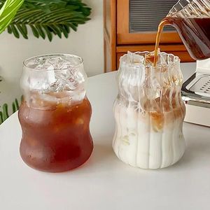 Wine Glasses Ice Coffee Cup For Water Cups Glass Mug Whiskey Bubble Tea Mugs Espresso Drinking Beer Cute Drinkware Boba Cold