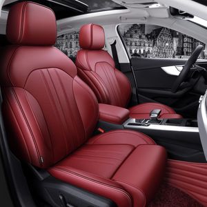 Custom Fit Car Accessories Seat Covers For 5 Seats Full Set Top Quality Leather Specific for Audi Q7 5 Seats Full Coverage Front and Rear Seats