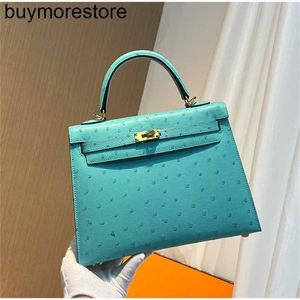 Handbag designer 7A MAGUATO MARITO A BLU STAND STRICHE KL BASSO da 25 cm Pulsante d'argento della borsa estiva