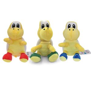 15cm Güzel Oturan Koopa Peluş Oyuncak Dolgulu Hayvanlar Troopa Kırmızı Mavi Yeşil Kaplumbağa Peluş Karikatür Çocuk Troopas Bebek