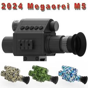 Câmeras de câmeras megaorei m5 câmeras de caça infravermelha malha de espingarda de rifle noturno Visão noturna HD Táticas externas monoculares digitais para picatinny